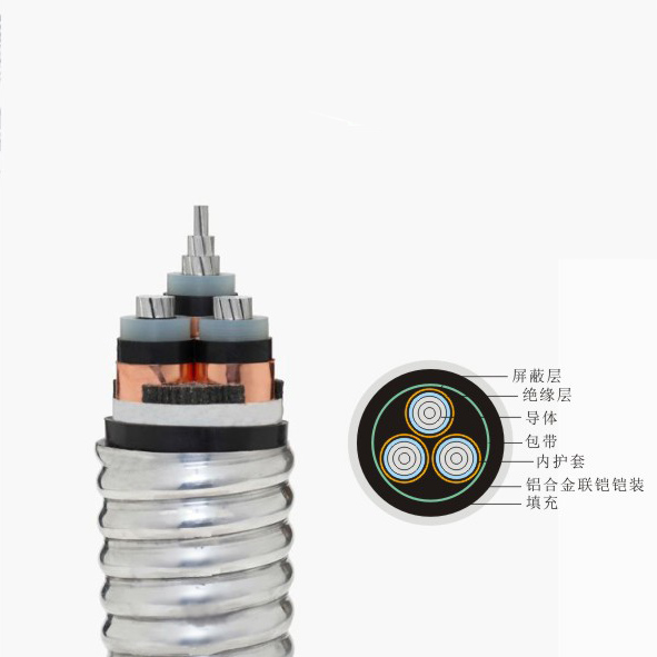 交联聚乙烯绝缘铝合金带联锁铠装稀土铝合金电力电缆